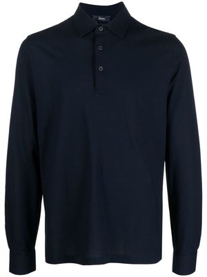 Herno button-up longsleeved polo shirt - Blue