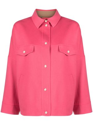 Herno button-up virgin wool jacket - Pink