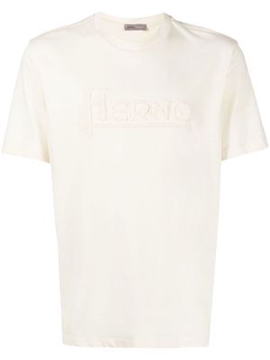 Herno chenille-logo T-shirt - White