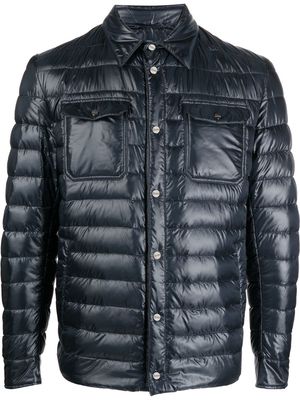 Herno classic-collar padded jacket - Blue