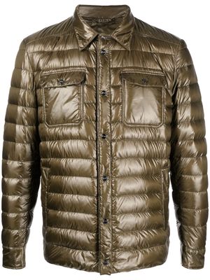 Herno classic-collar padded jacket - Green