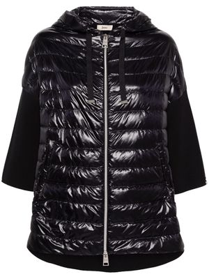 Herno contrast-panel padded jacket - Black