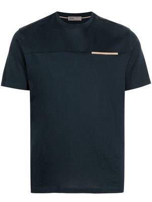 Herno contrast-trim short-sleeve T-shirt - Blue