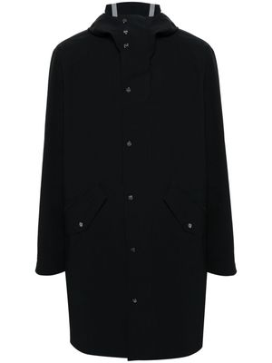 Herno crepe hooded coat - Black
