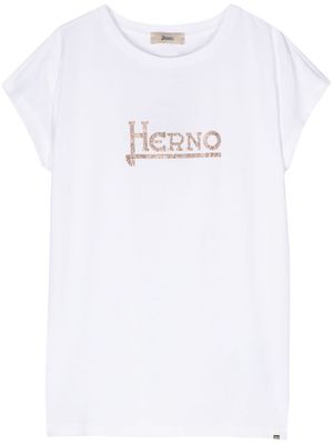 Herno crystal-logo-embellishment T-shirt - White