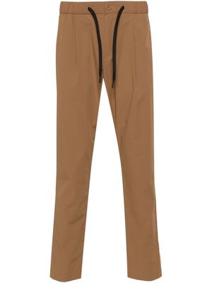 Herno dart-detailing straight-leg trousers - Brown