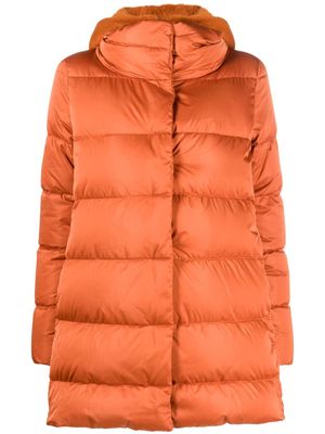 Herno detachable-hood padded coat - Orange