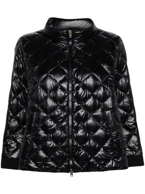 Herno diamond-quilted down puffer jacket - Black
