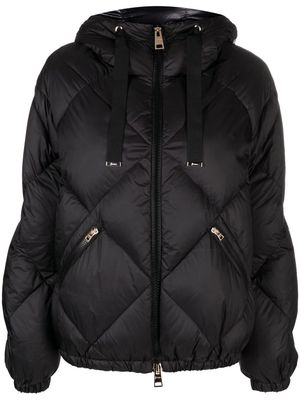 Herno diamond-quilted hooded jacket - 9300 BLACK