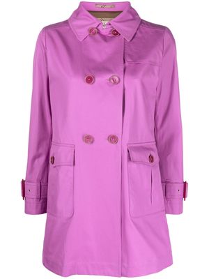Herno double-breasted trench coat - Purple