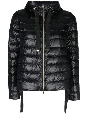 Herno drawstring hood puffer jacket - Black