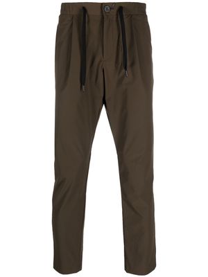 Herno drawstring-waist cropped trousers - Green