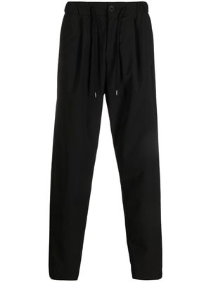 Herno drawstring-waist straight-leg trousers - Black