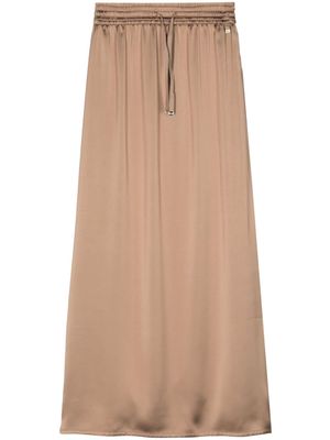 Herno elasticated-waist satin skirt - Neutrals