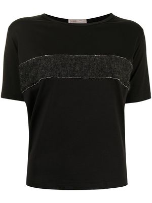 Herno embellished textured-panel T-shirt - Black
