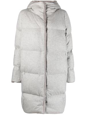 Herno faux fur-lined quilted coat - Grey