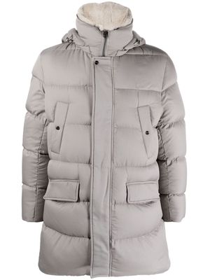 Herno feather-down padded hooded jacket - Grey