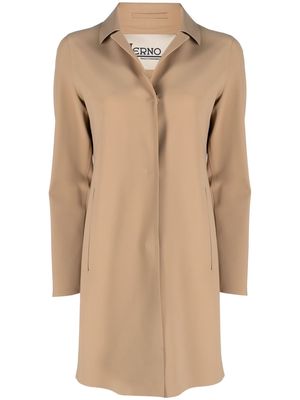 Herno First Act single-breasted coat - Neutrals