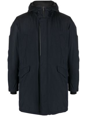 Herno flap-pockets hooded jacket - Blue