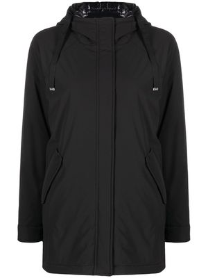 Herno flap-pockets hooded padded jacket - Black