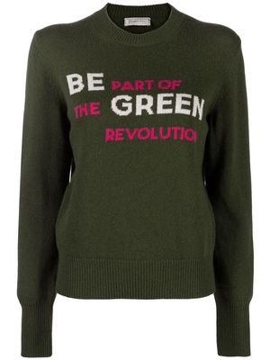 Herno Globe intarsia-knit wool jumper - Green