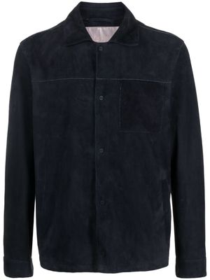 Herno goat suede shirt jacket - Blue