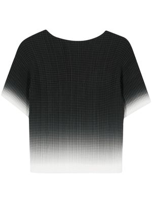 Herno gradient plissé T-shirt - Black