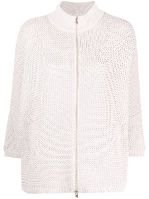 Herno high-neck knitted cardigan - Pink