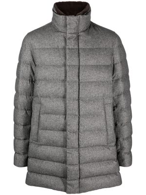 Herno high-neck long-sleeve quilted jacket - Grey