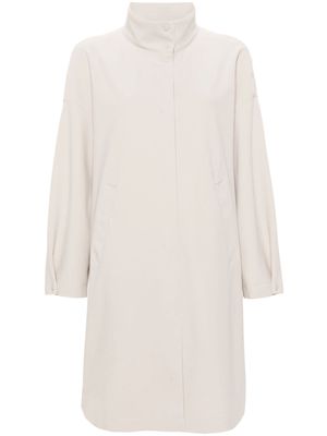 Herno high-neck midi parka coat - Neutrals