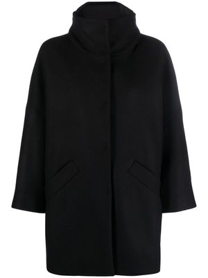 Herno high-neck single-breasted coat - Black
