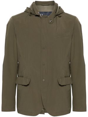 Herno hooded lightweight shell jacket - Green