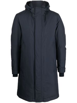 Herno hooded longline padded coat - Blue