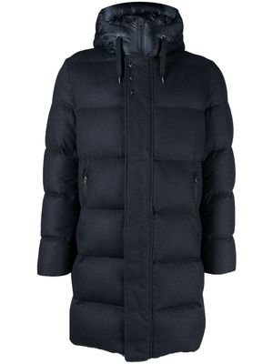 Herno hooded padded mid-length coat - Blue