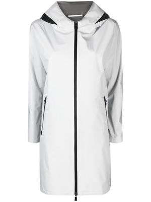Herno hooded zip-fastening coat - Grey
