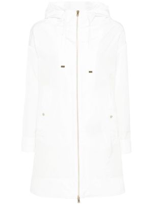 Herno hooded zipped raincoat - White