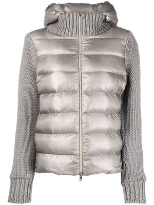 Herno hybrid hooded puffer jacket - Grey