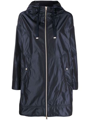 Herno iridescent-effect hooded parka - Blue