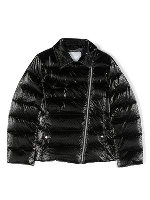 Herno Kids diamond-quilted down jacket - Black
