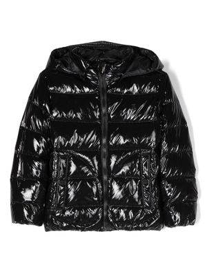 Herno Kids glossy-finish padded jacket - Black