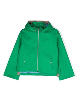 Herno Kids logo-lining rain jacket - Green