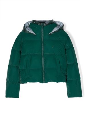 Herno Kids padded down-feather hooded jacket - Green