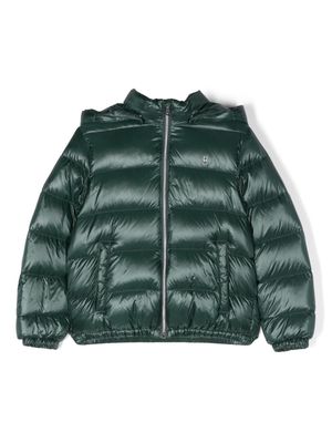 Herno Kids quilted zip-up padded jacket - Green