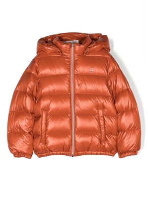 Herno Kids quilted zip-up padded jacket - Orange