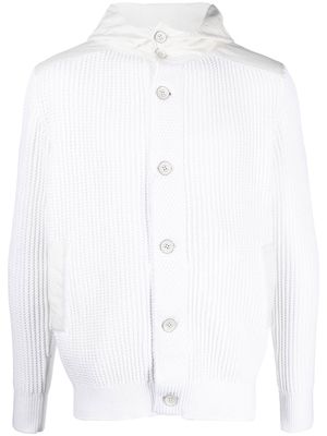 Herno knitted hooded jacket - White