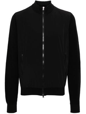 Herno knitted-panel cardigan - Black