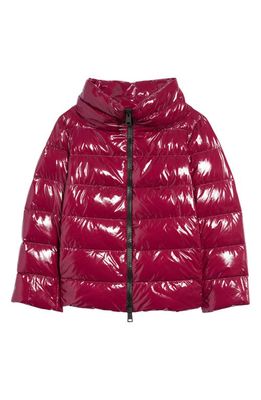 Herno Lacquered Nylon Down Puffer Jacket in 4630 /Beet