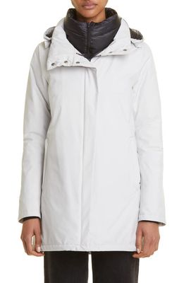 Herno Laminar Gore-Tex Waterproof Jacket with Removable Down Bib in Off White