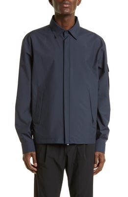 Herno Laminar Two-Ply Gore-Tex® Waterproof Shirt Jacket in Blue Navy