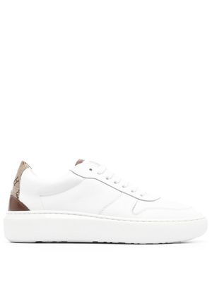 Herno leather lace-up sneakers - White